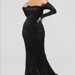 Fashion Nova ‘Got Class’ Sequin Maxi Gown Dress